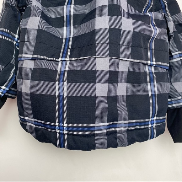 Children Place Winter Jacket Boys Size 6-9 Mos Blue/Black/Grey/White Plaid Lined - Picture 9 of 12